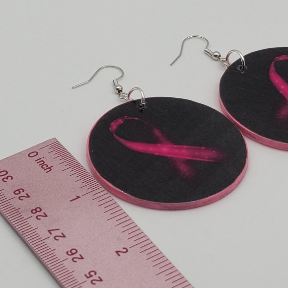 Breast Cancer Earrings - Picture 5 of 6